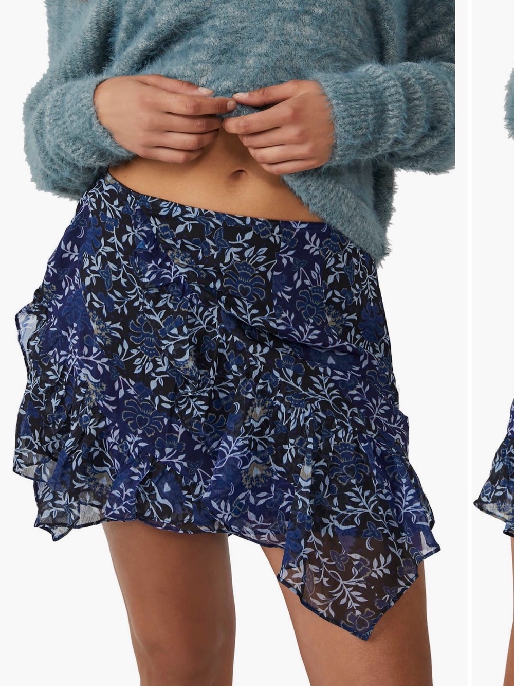 Free People Sammy Floral Mini Skirt